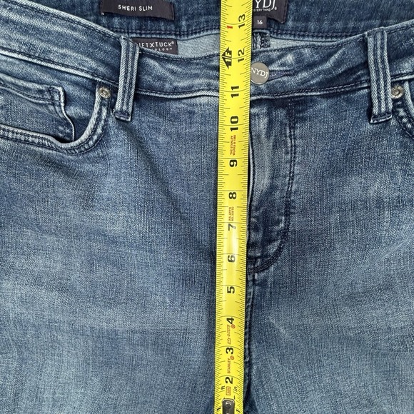 NYDJ 16 Sheri Slim Distressed Med Wash Jeans Lift-Tuck Tech Inseam 29" - Picture 6 of 10